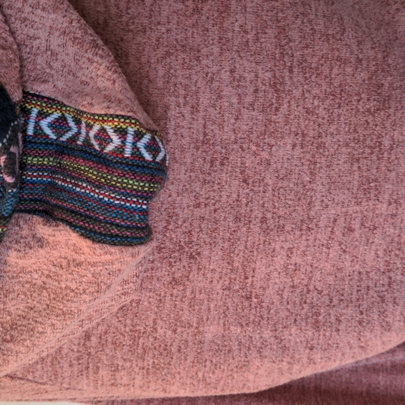 Rose pink lightweight sweatshirt hoodie, boho, surfer, Beach - Picture 5 of 8